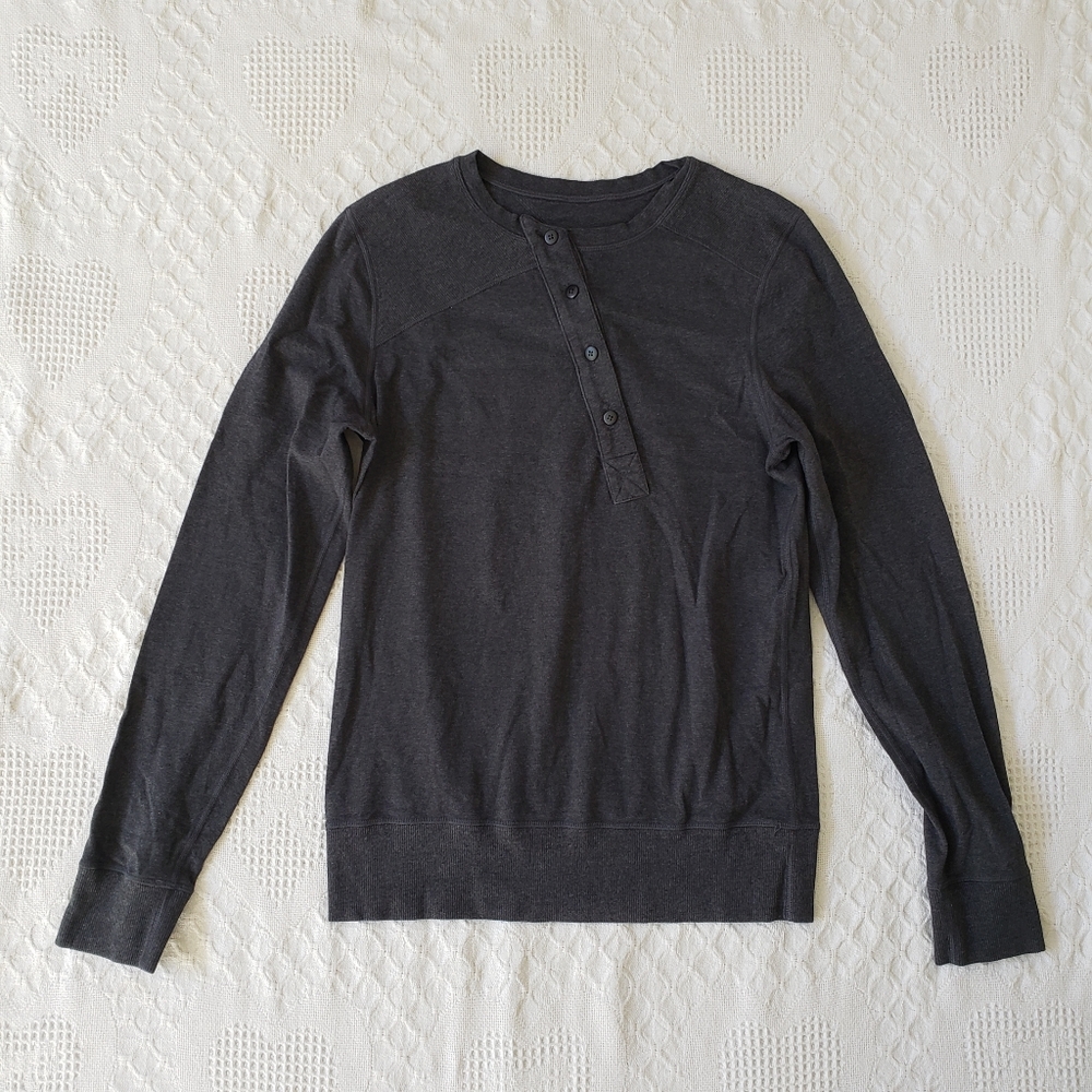 Lululemon asymmetrical dark grey long sleeve